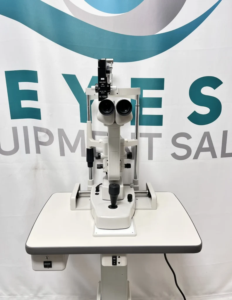 Topcon SL-D2 Slit Lamp w/ Haag Streit 870 Tonometer, Electric Table, photo 2